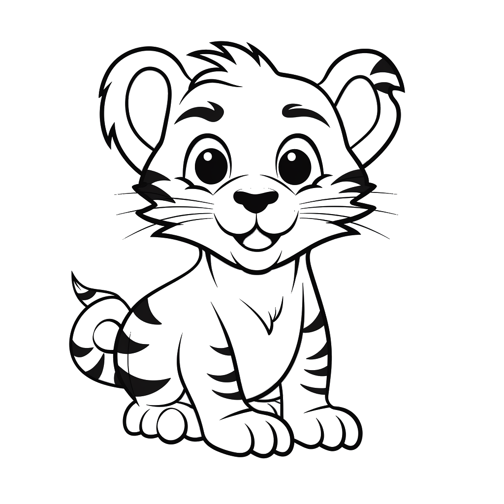 Dibujo de tigre para colorear 13 listo para imprimir gratis