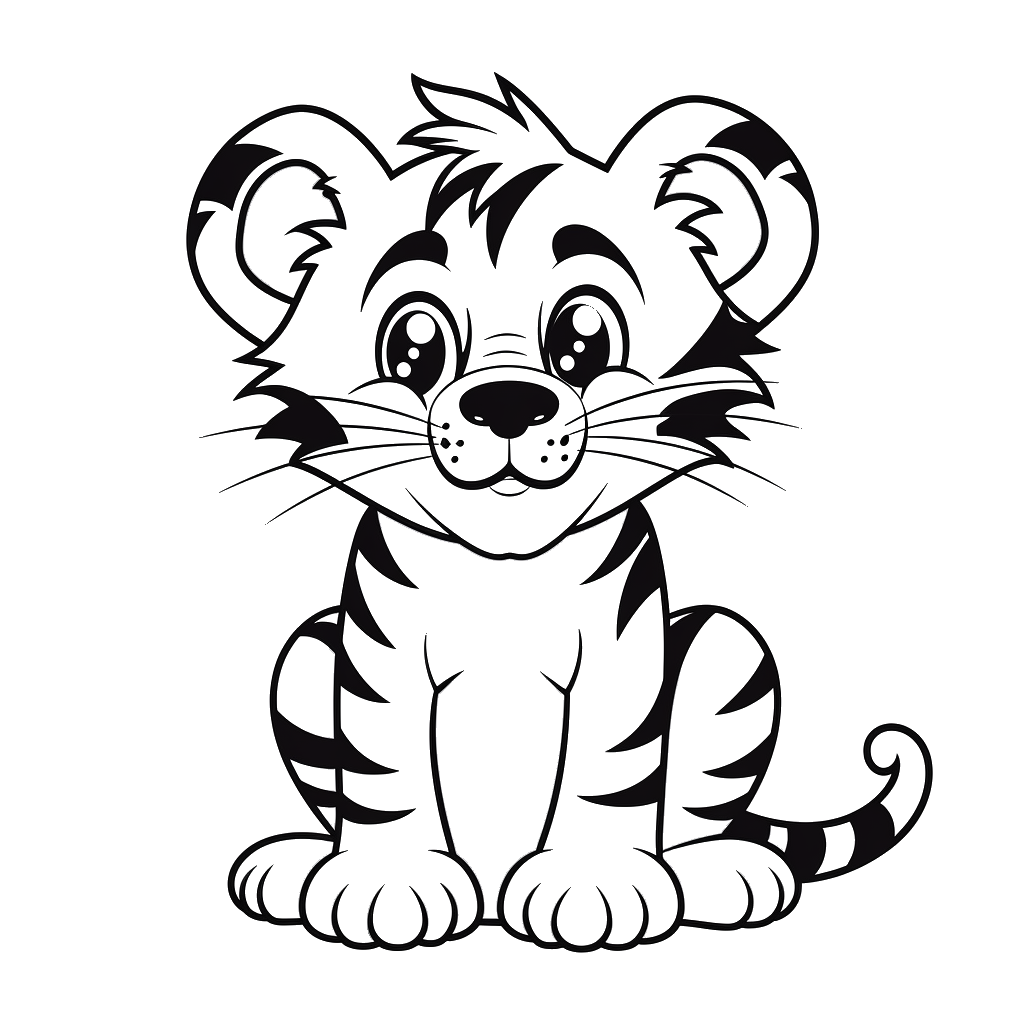 Dibujo de tigre para colorear 14 listo para imprimir gratis