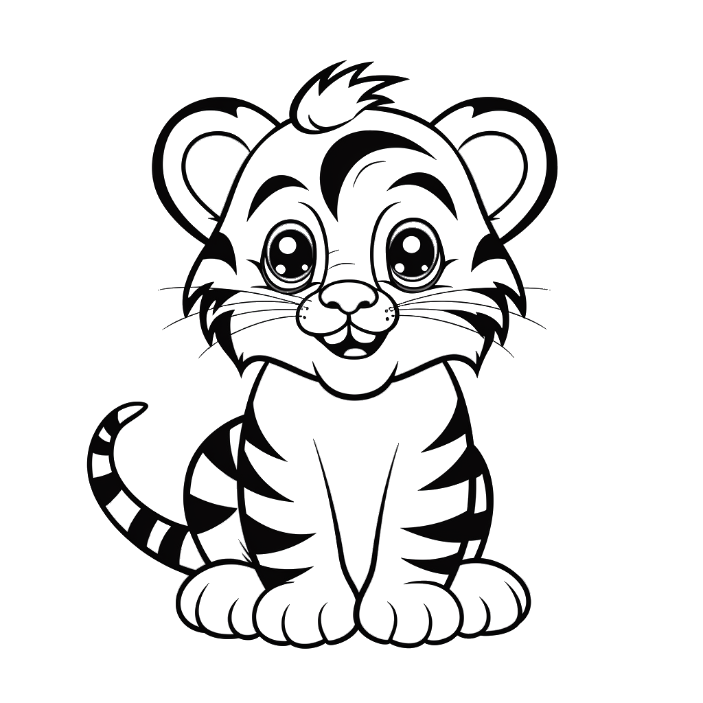 Dibujo de tigre para colorear 16 listo para imprimir gratis