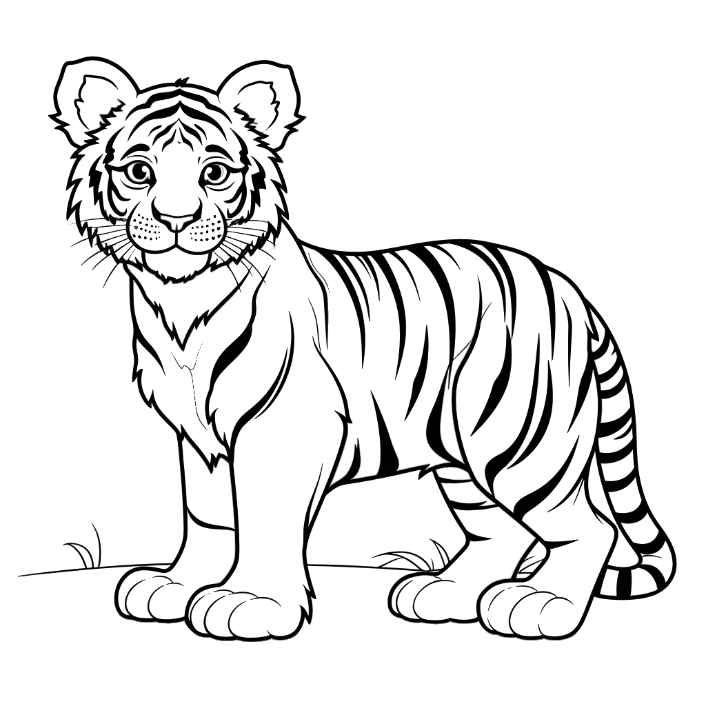 Dibujo de tigre para colorear 17 listo para imprimir gratis