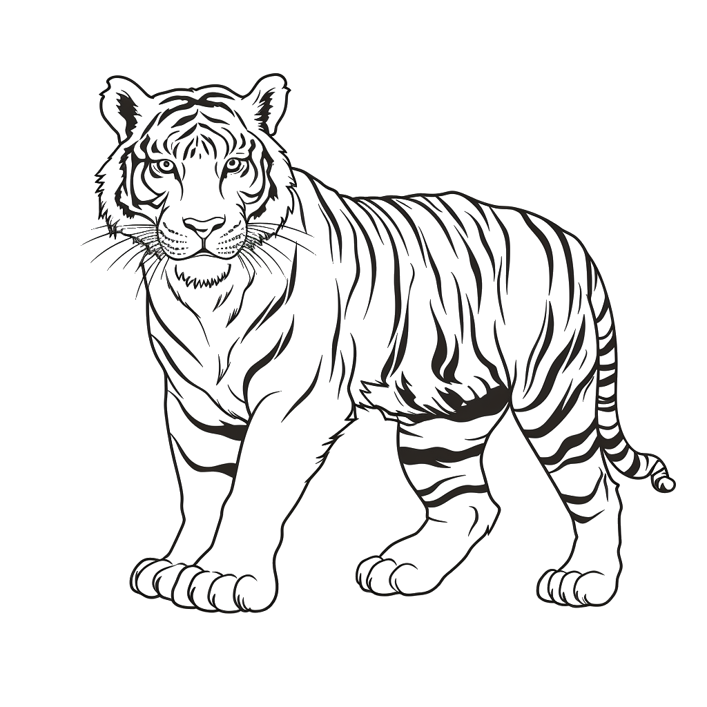 Dibujo de tigre para colorear 18 listo para imprimir gratis