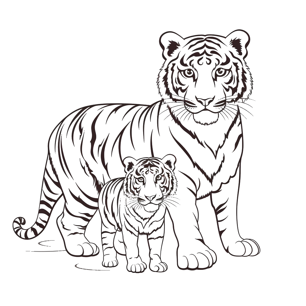Dibujo de tigre para colorear 23 listo para imprimir gratis