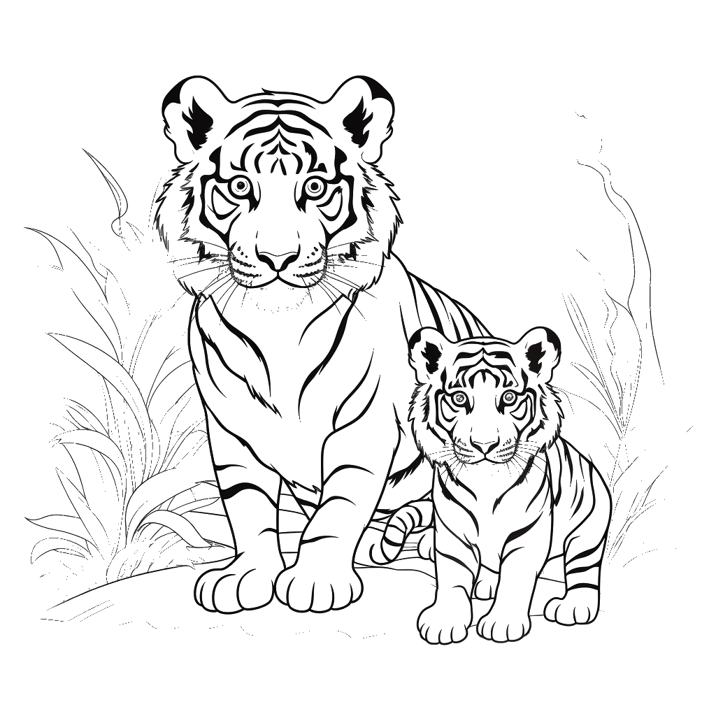 Dibujo de tigre para colorear 24 listo para imprimir gratis