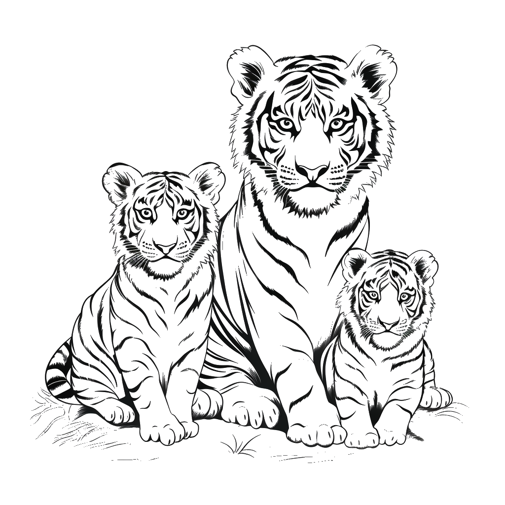 Dibujo de tigre para colorear 5 listo para imprimir gratis