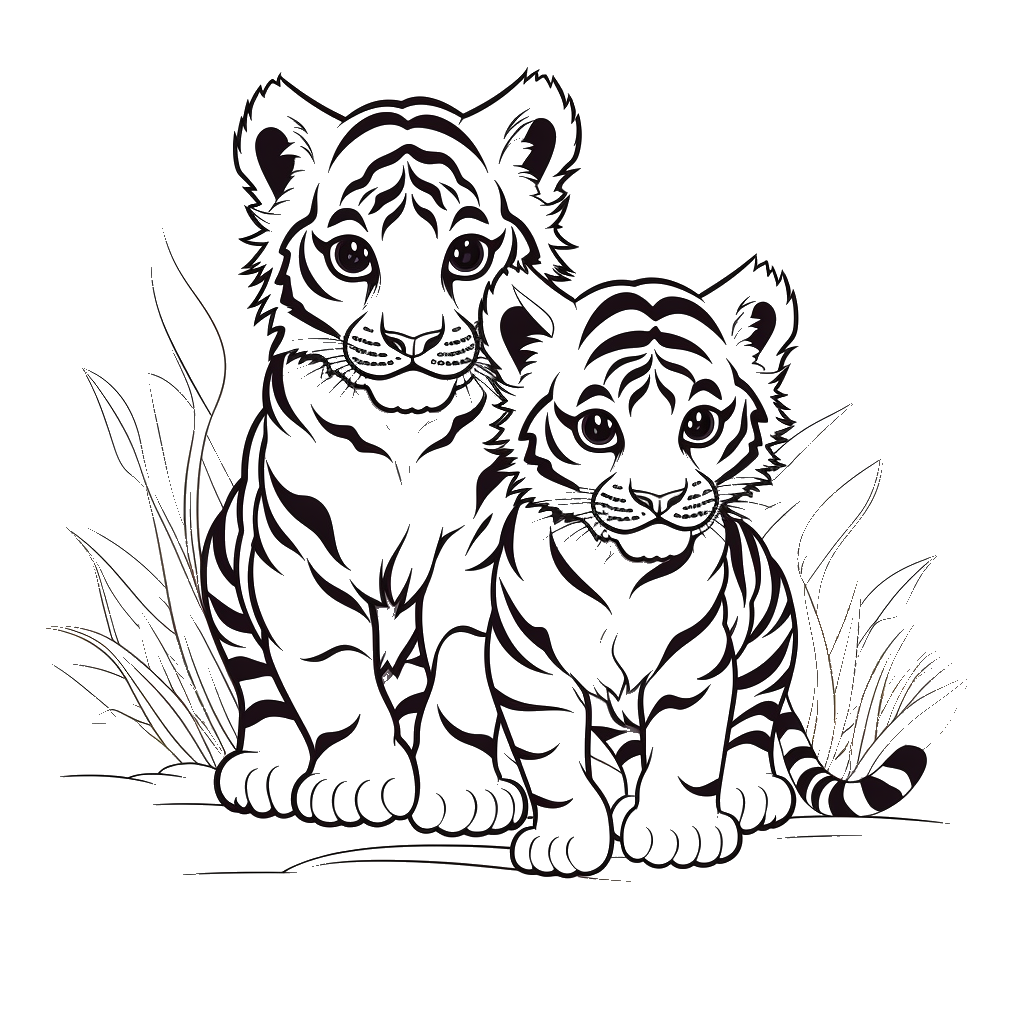 Dibujo de tigre para colorear 6 listo para imprimir gratis
