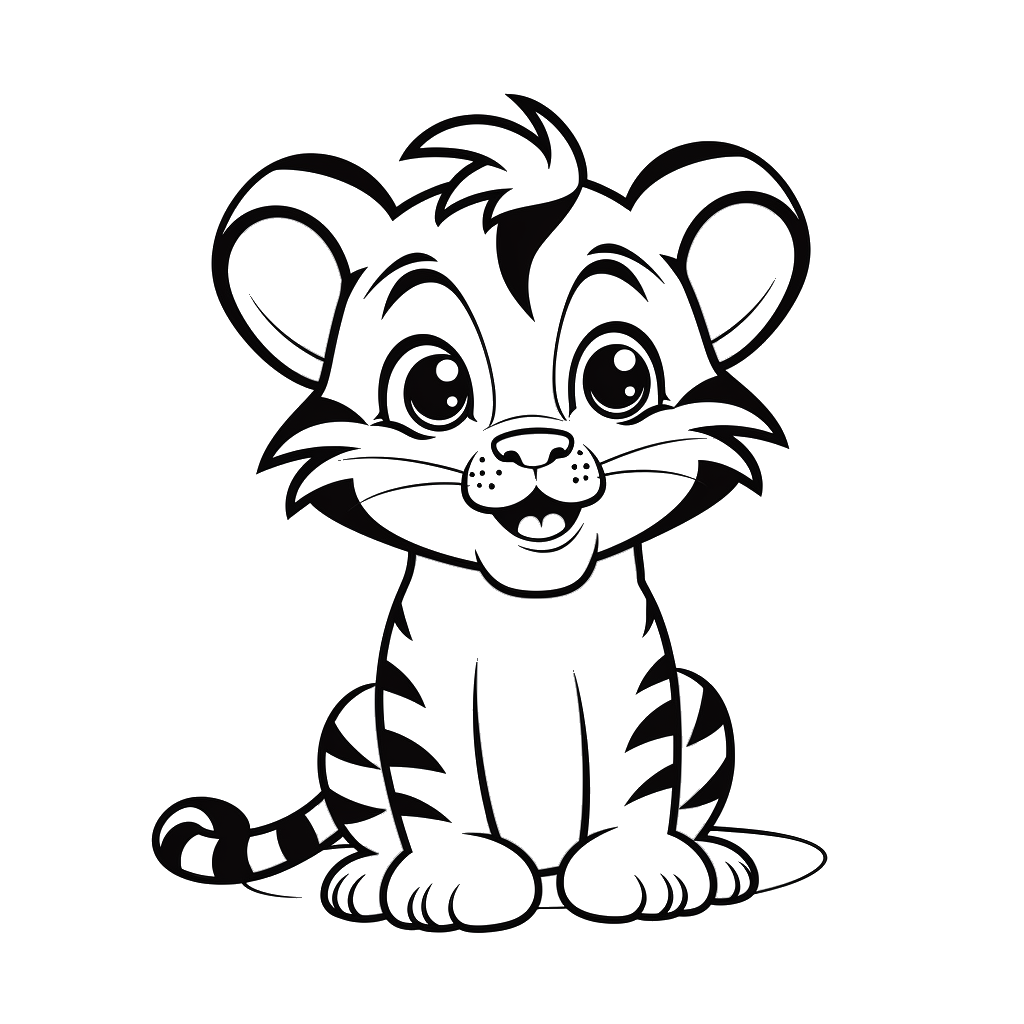 Dibujo de tigre para colorear 9 listo para imprimir gratis