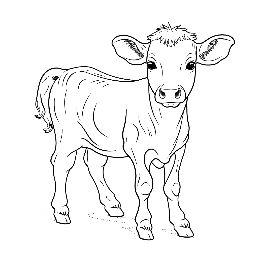 Dibujo de vaca para colorear 1 listo para imprimir gratis