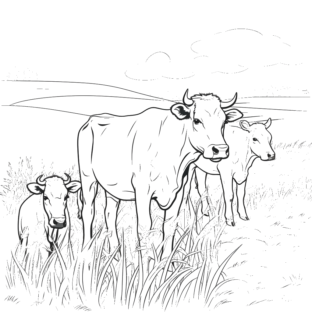 Dibujo de vaca para colorear 11 listo para imprimir gratis