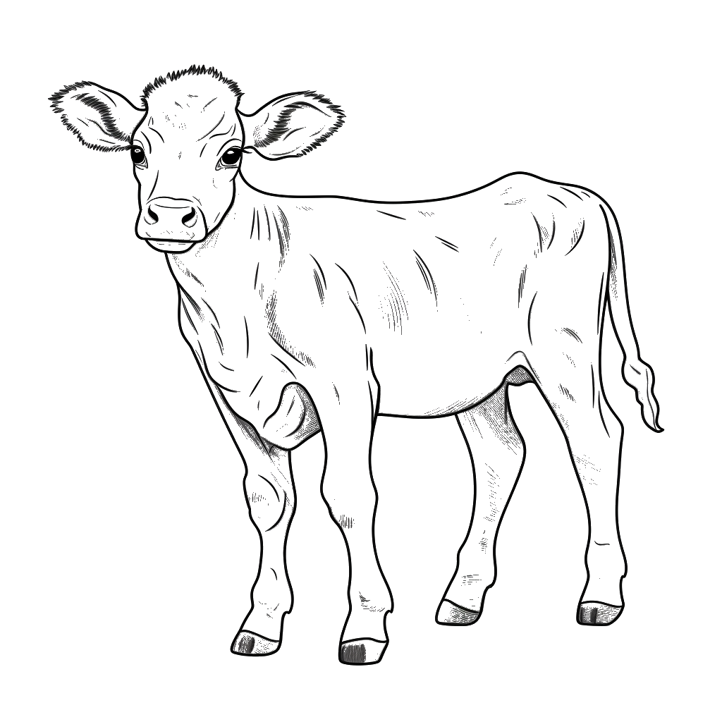 Dibujo de vaca para colorear 4 listo para imprimir gratis