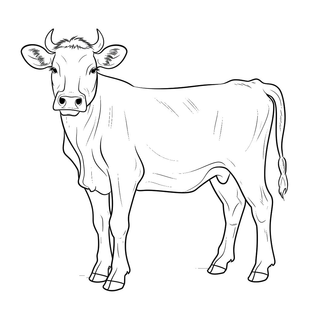 Dibujo de vaca para colorear 5 listo para imprimir gratis