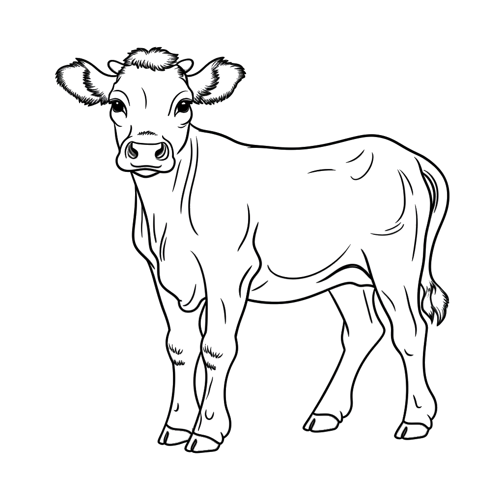 Dibujo de vaca para colorear 6 listo para imprimir gratis
