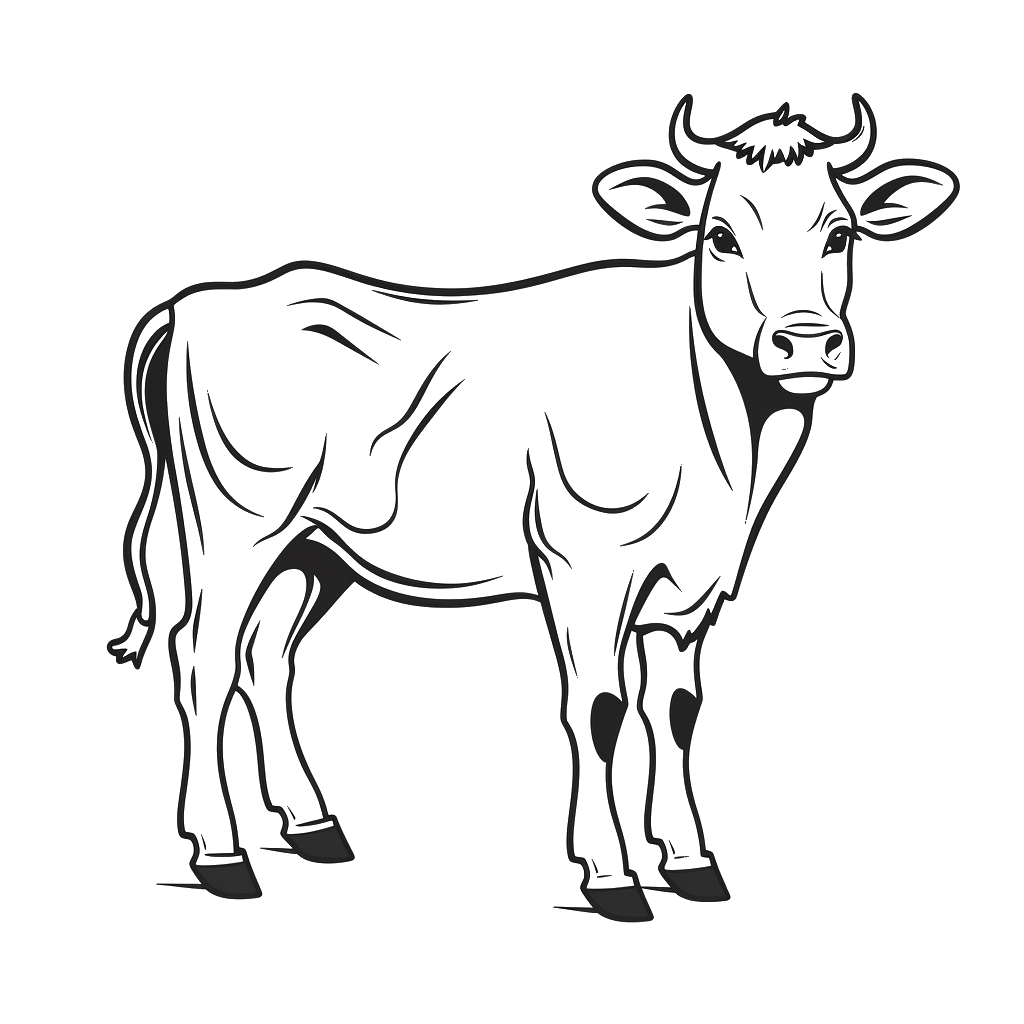Dibujo de vaca para colorear 7 listo para imprimir gratis