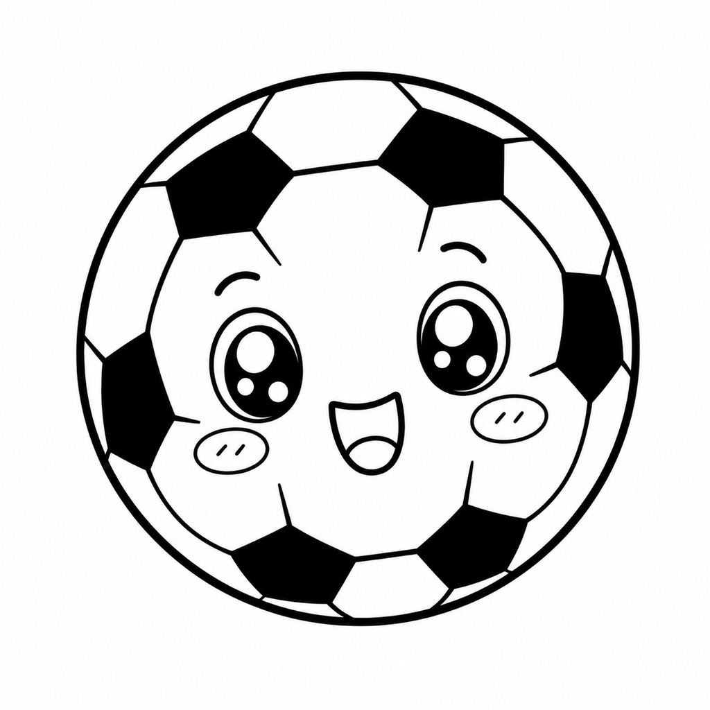 Dibujo de balón de fútbol para colorear 2 listo para imprimir gratis