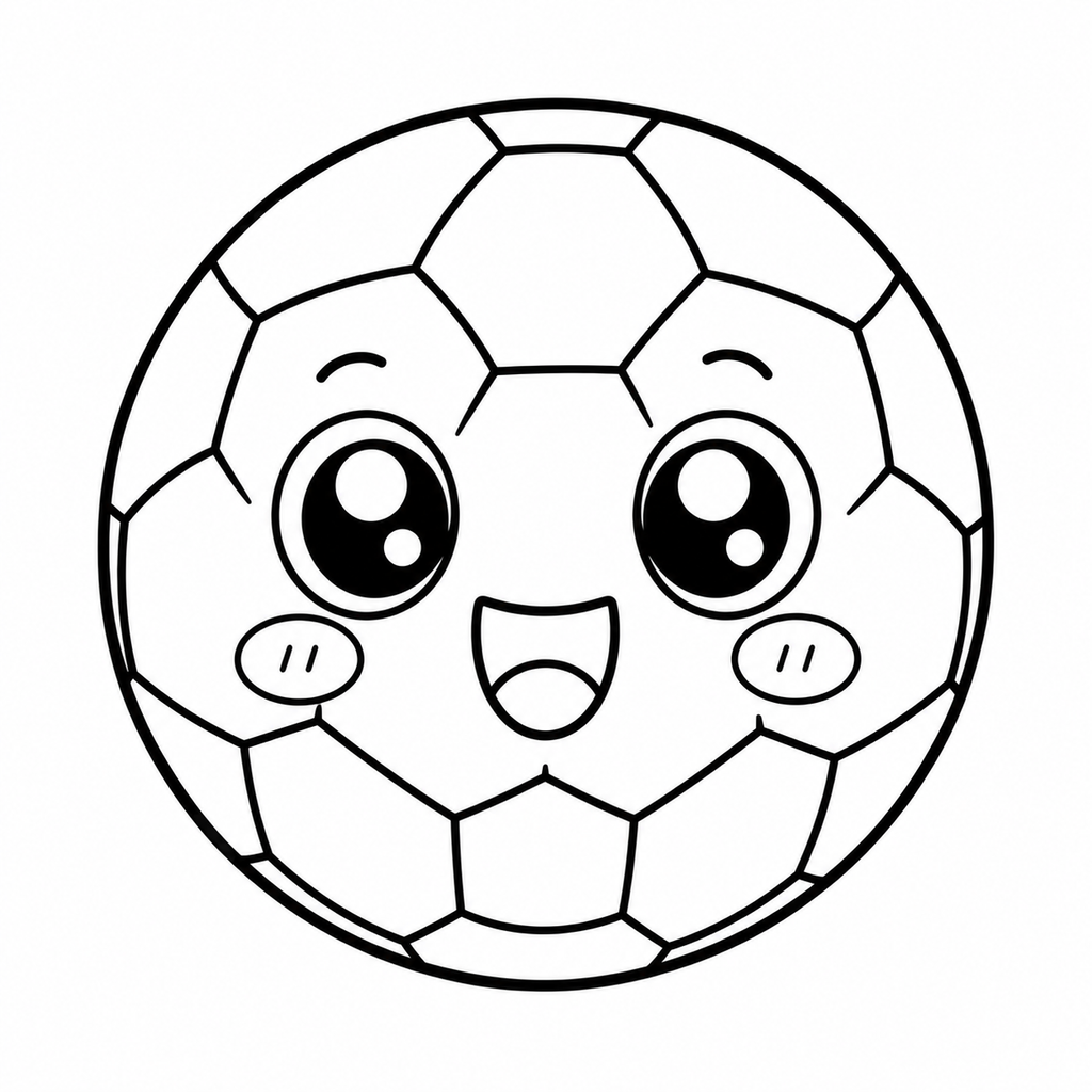 Dibujo de balón de fútbol para colorear 3 listo para imprimir gratis