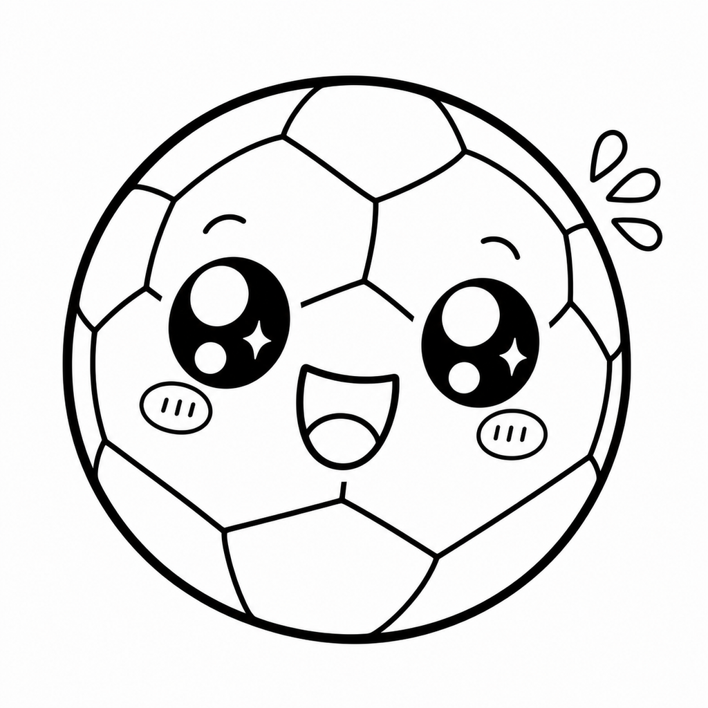Dibujo de balón de fútbol para colorear 4 listo para imprimir gratis