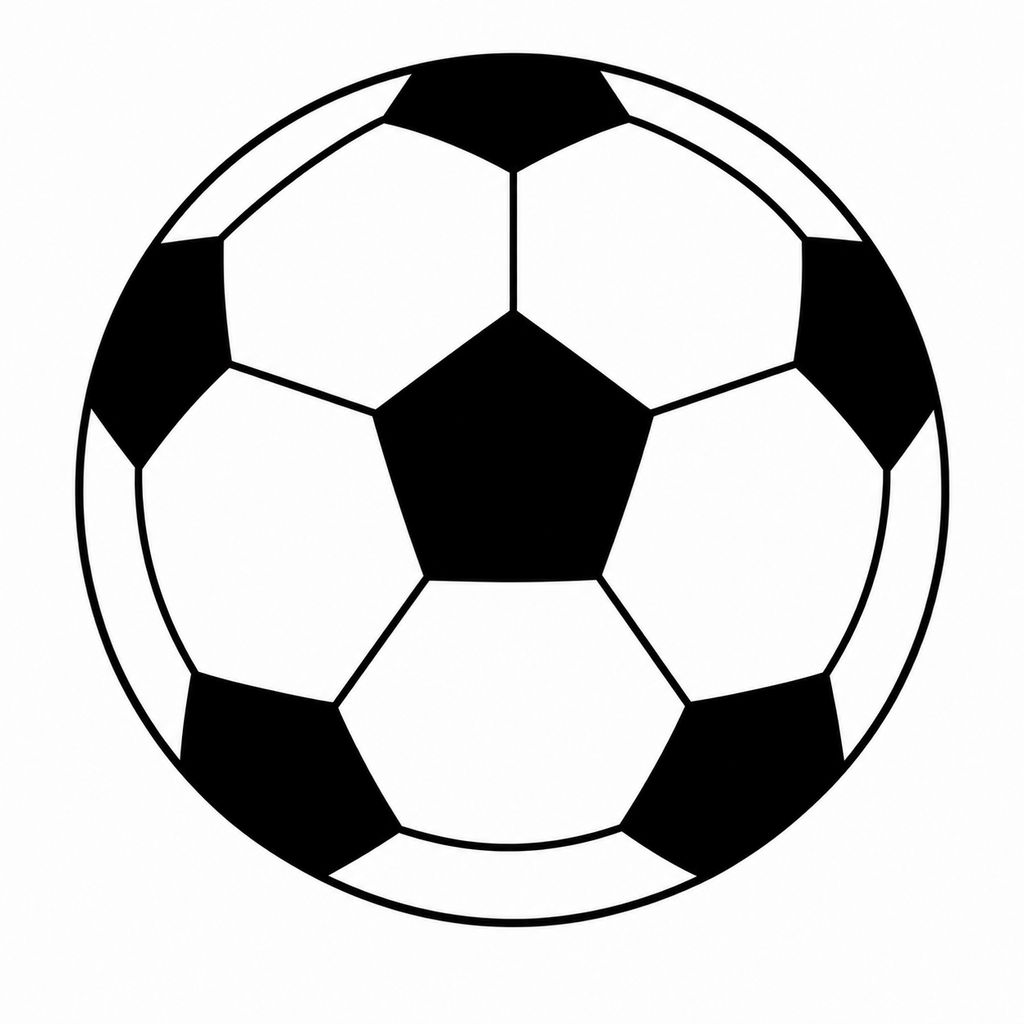 Dibujo de balón de fútbol para colorear 5 listo para imprimir gratis