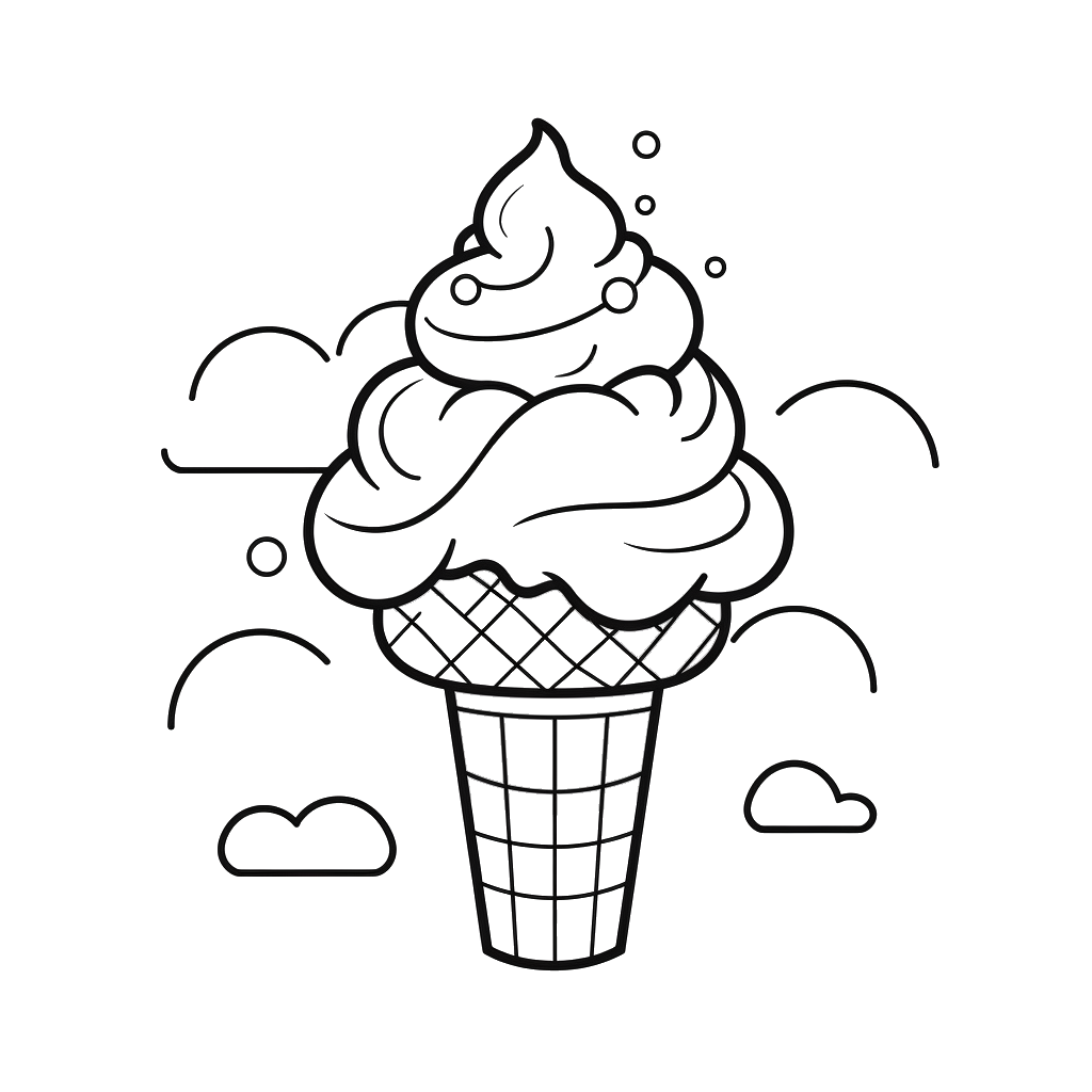 Dibujo de helados para colorear 10 listo para imprimir gratis