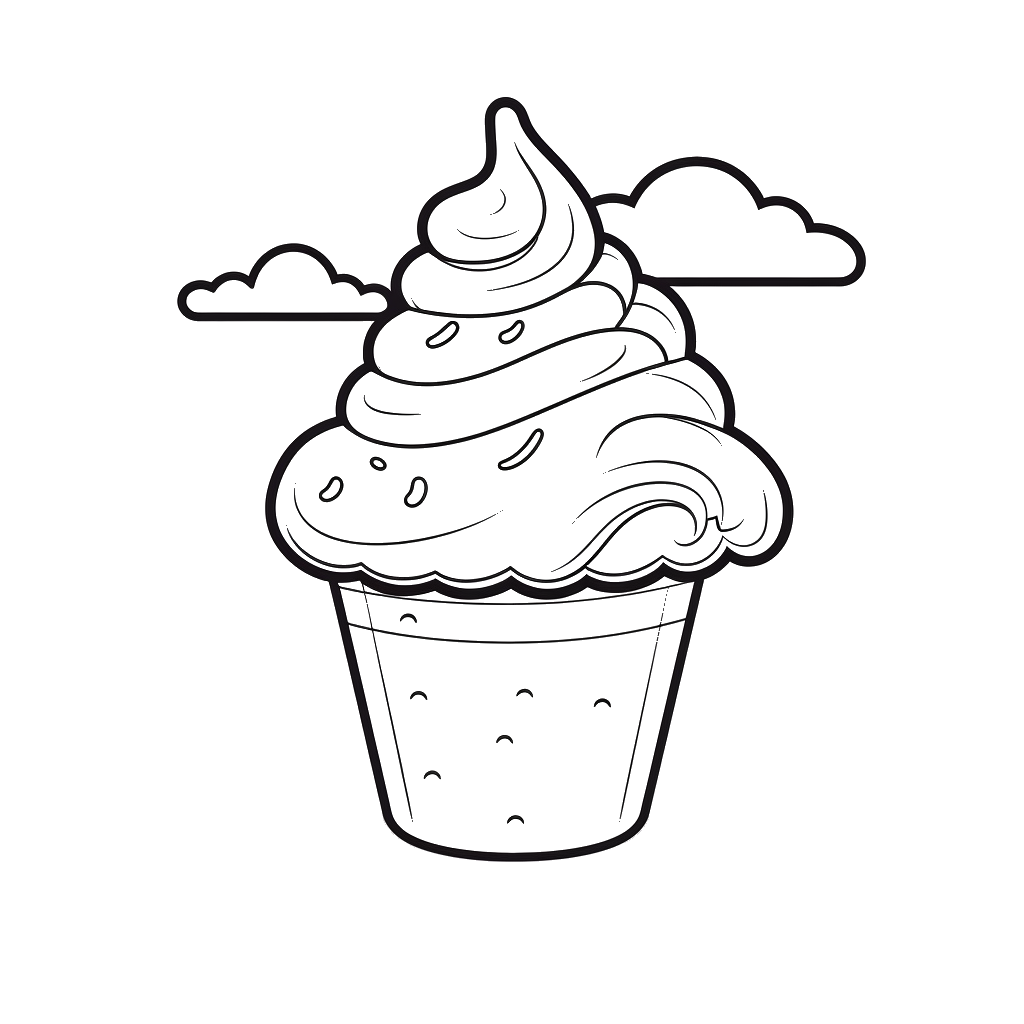 Dibujo de helados para colorear 2 listo para imprimir gratis
