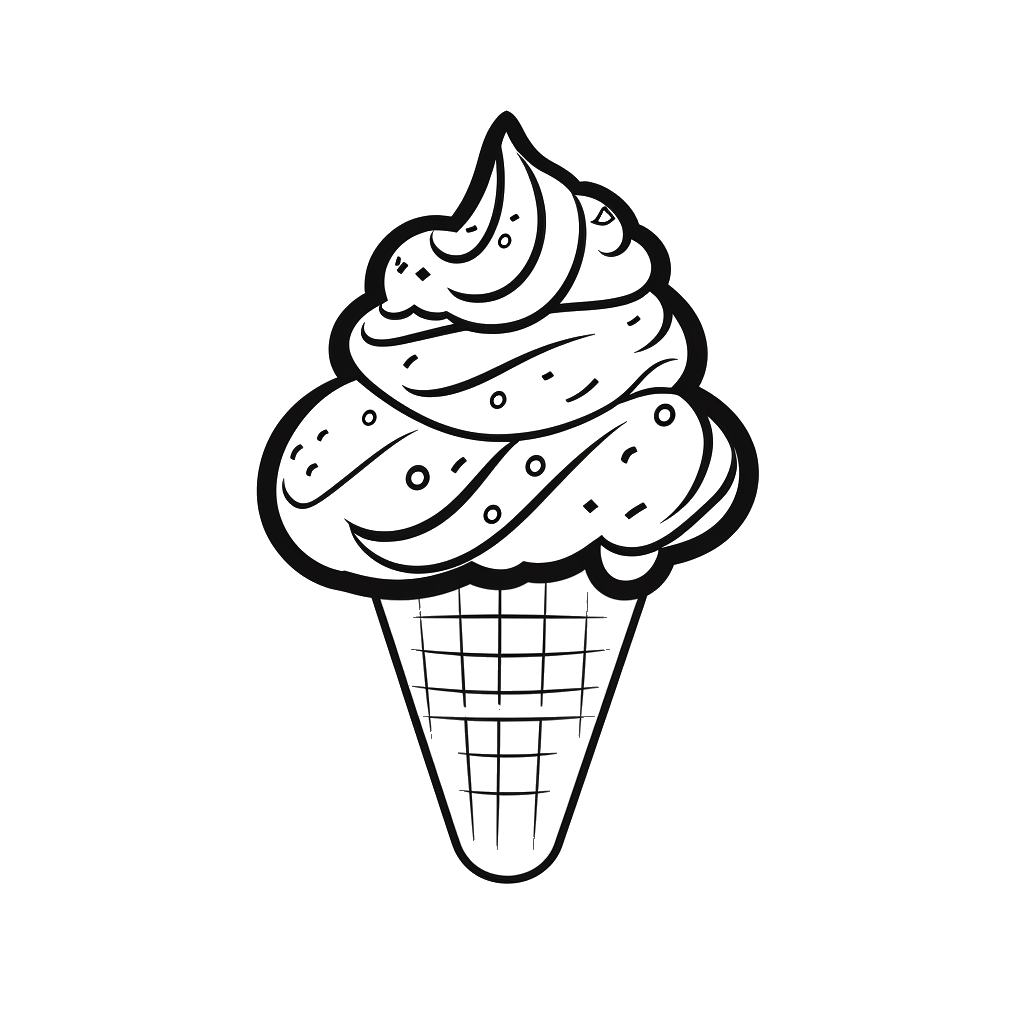 Dibujo de helados para colorear 3 listo para imprimir gratis
