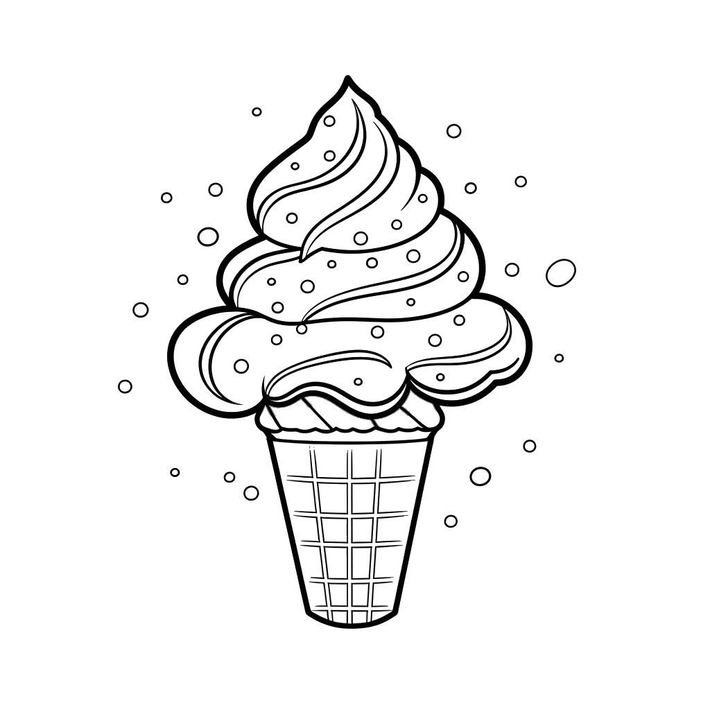 Dibujo de helados para colorear 4 listo para imprimir gratis