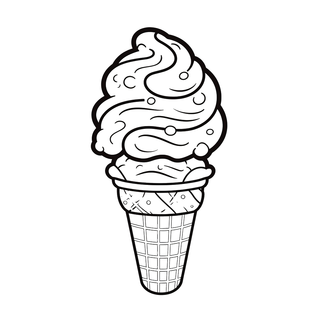 Dibujo de helados para colorear 5 listo para imprimir gratis