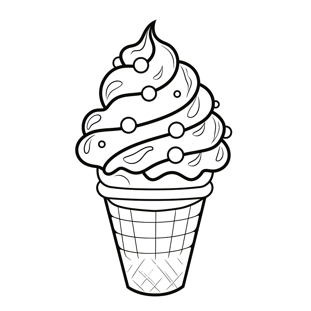 Dibujo de helados para colorear 6 listo para imprimir gratis