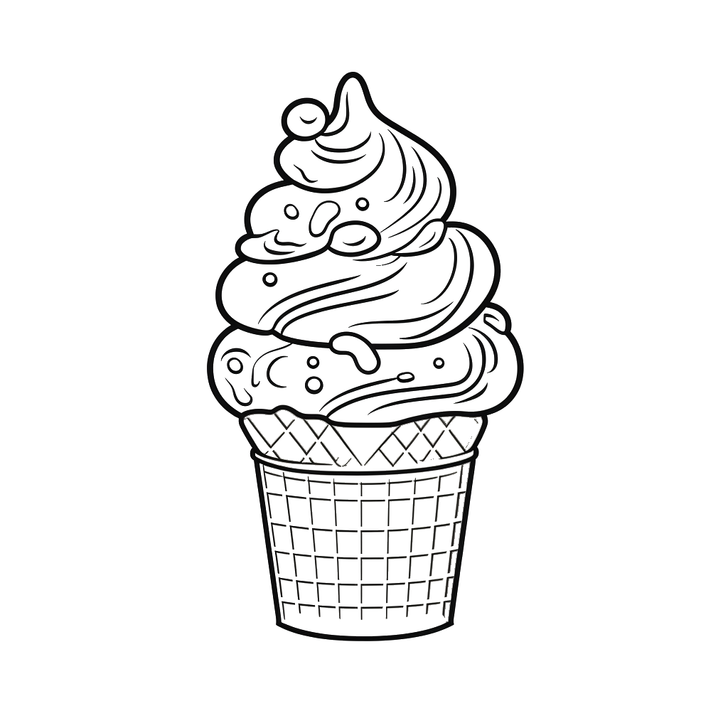 Dibujo de helados para colorear 7 listo para imprimir gratis