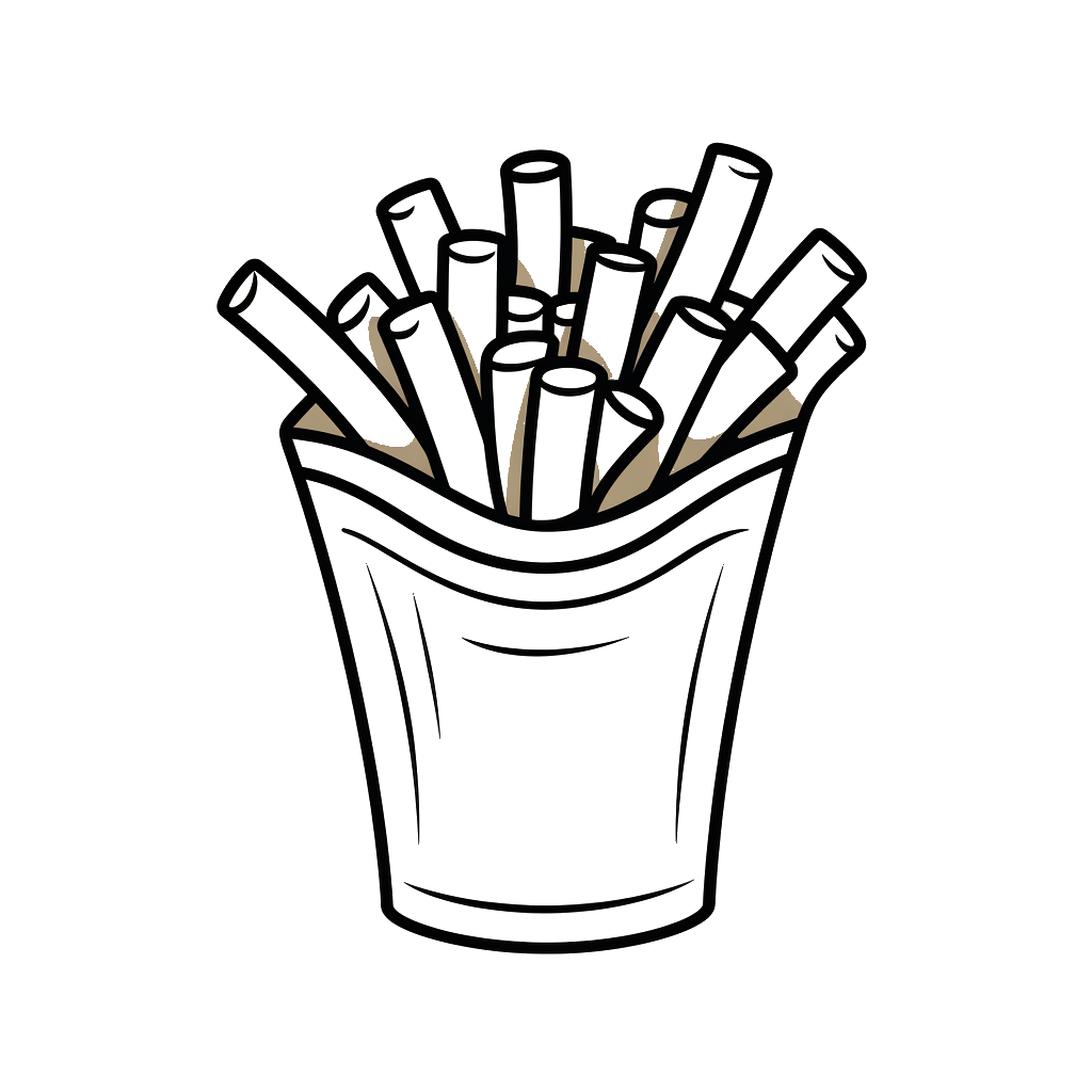 Dibujo de patatas fritas para colorear 17 listo para imprimir gratis
