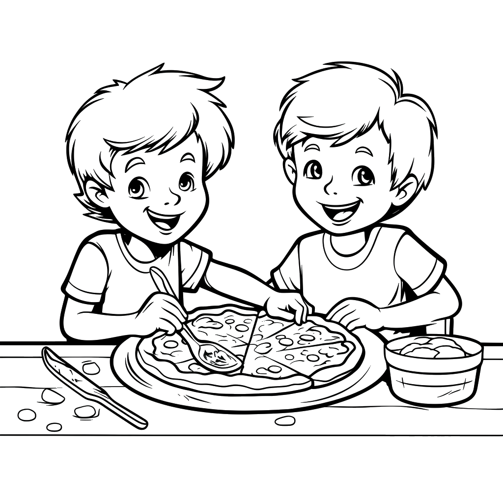 Dibujo de pizzas para colorear 25 listo para imprimir gratis