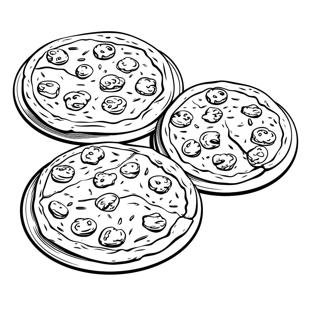 Dibujo de pizzas para colorear 26 listo para imprimir gratis