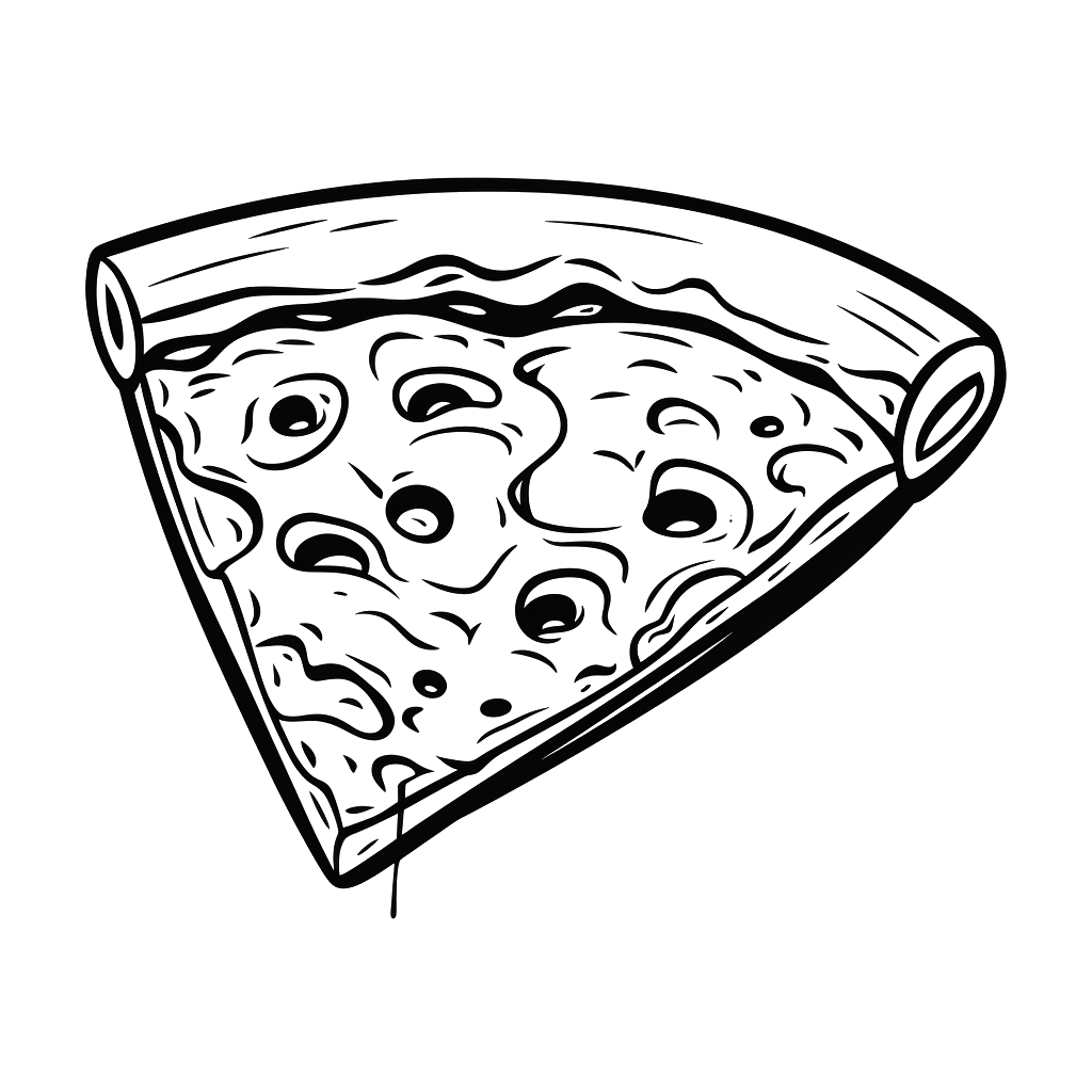 Dibujo de pizzas para colorear 27 listo para imprimir gratis