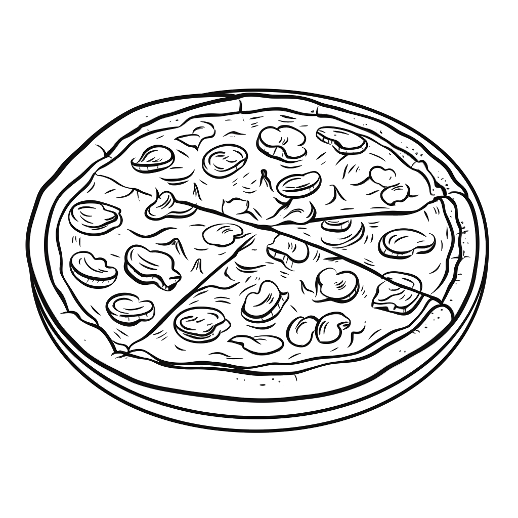 Dibujo de pizzas para colorear 29 listo para imprimir gratis