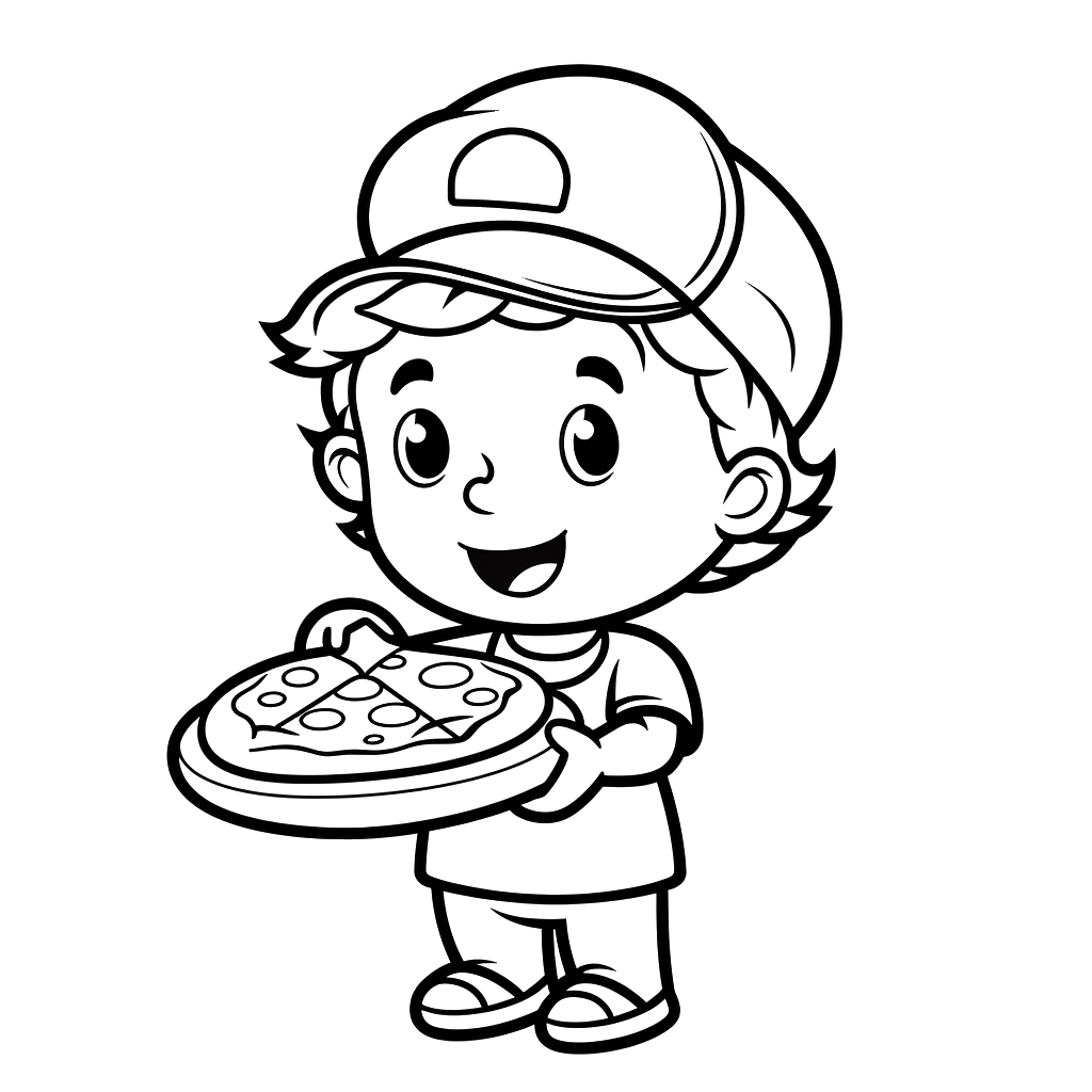 Dibujo de pizzas para colorear 33 listo para imprimir gratis