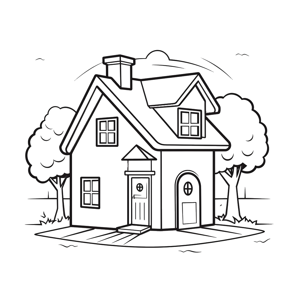 Dibujo de casas para colorear 11 listo para imprimir gratis