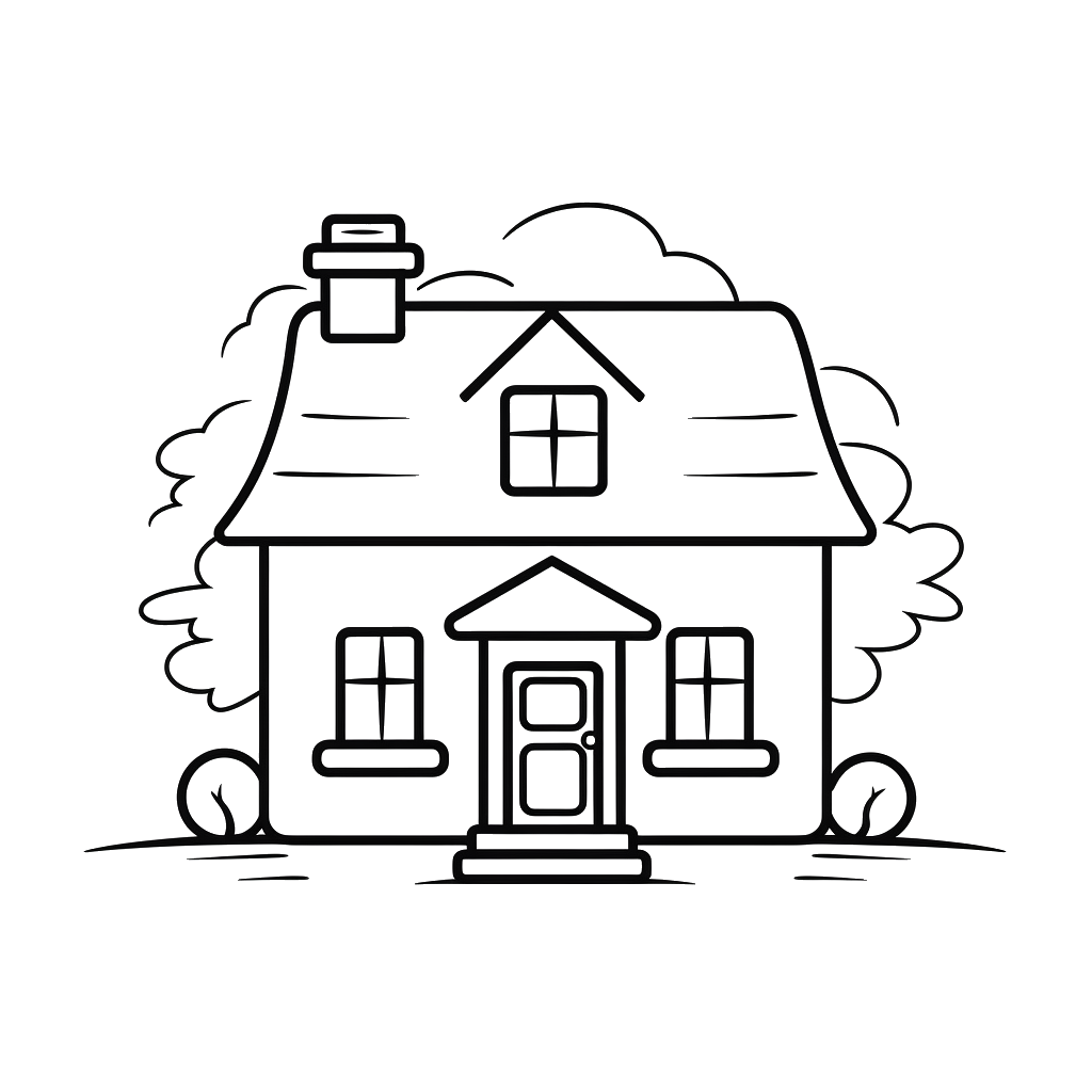 Dibujo de casas para colorear 8 listo para imprimir gratis