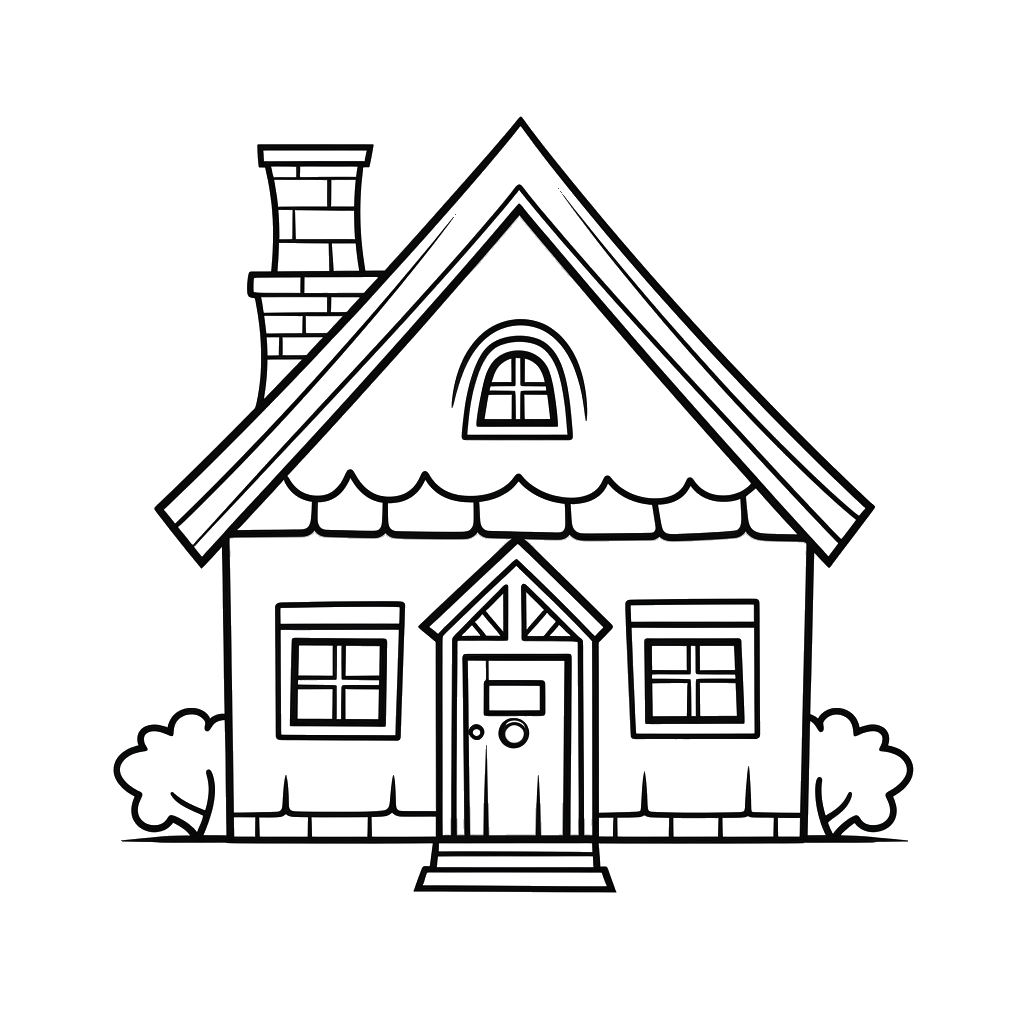Dibujo de casas para colorear 9 listo para imprimir gratis