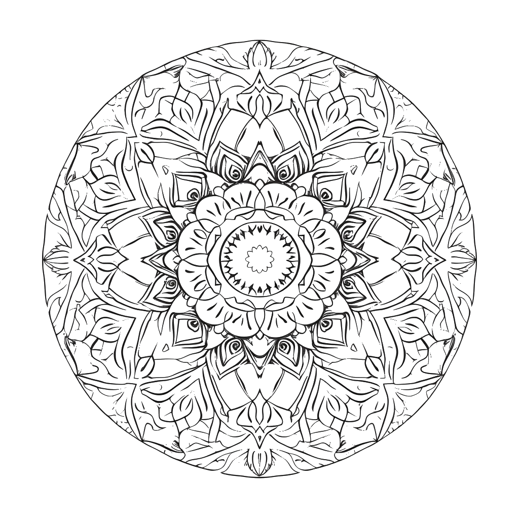 Dibujo de mandalas para colorear 14 listo para imprimir gratis