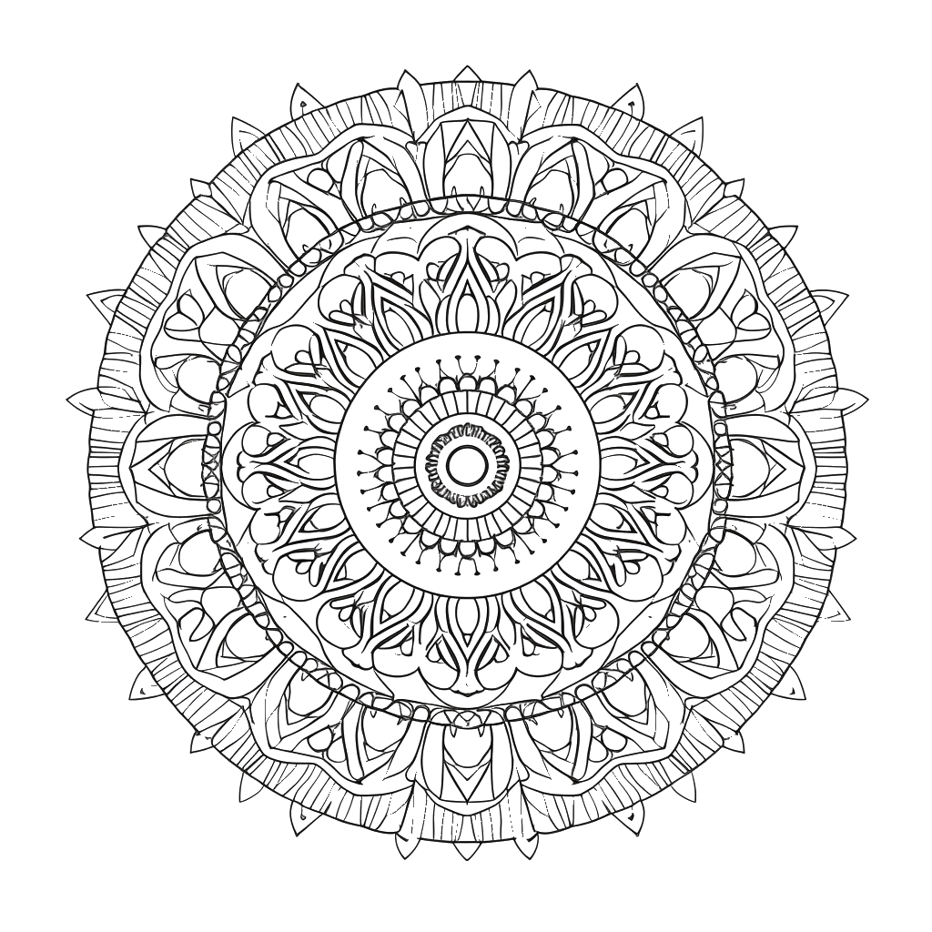 Dibujo de mandalas para colorear 16 listo para imprimir gratis