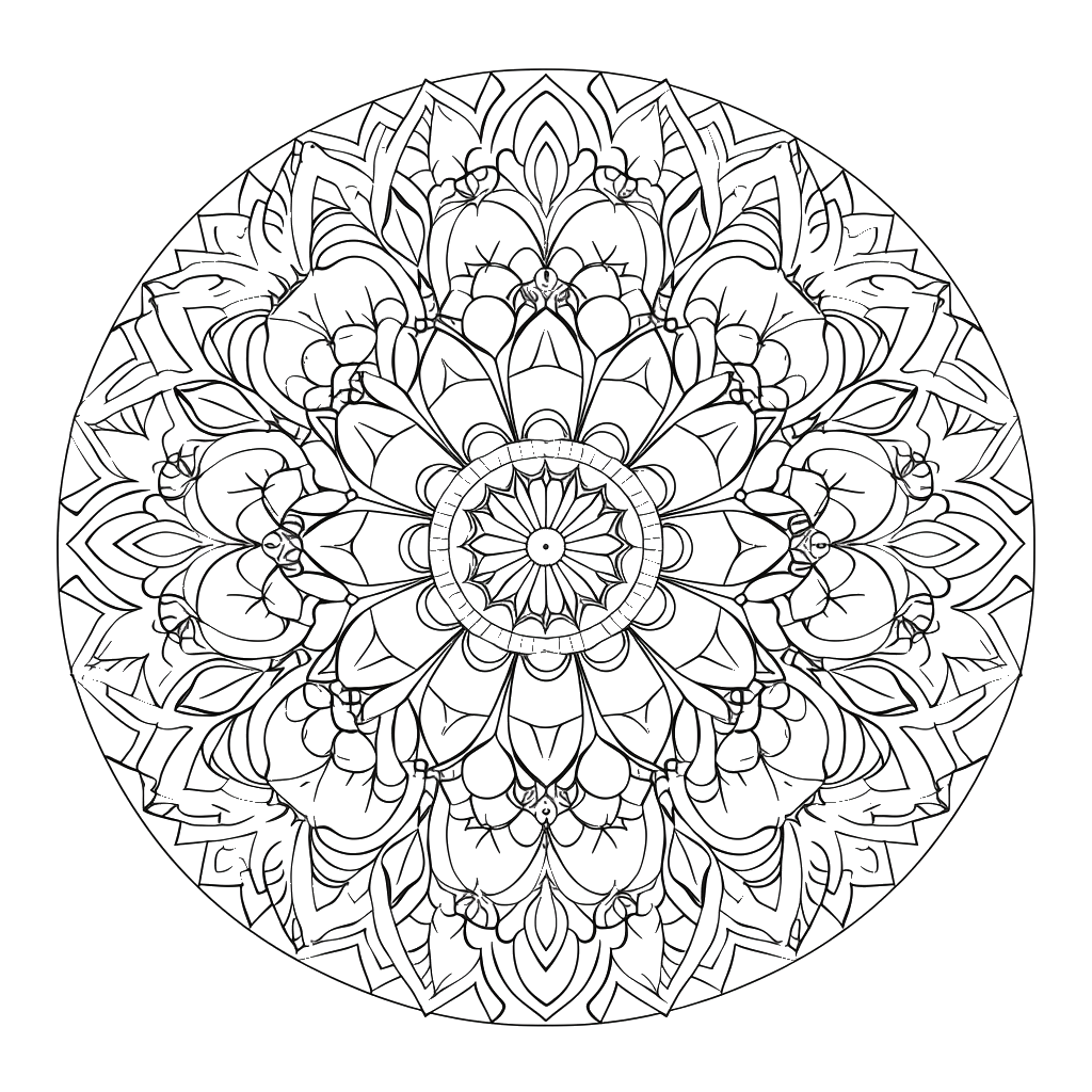 Dibujo de mandalas para colorear 18 listo para imprimir gratis