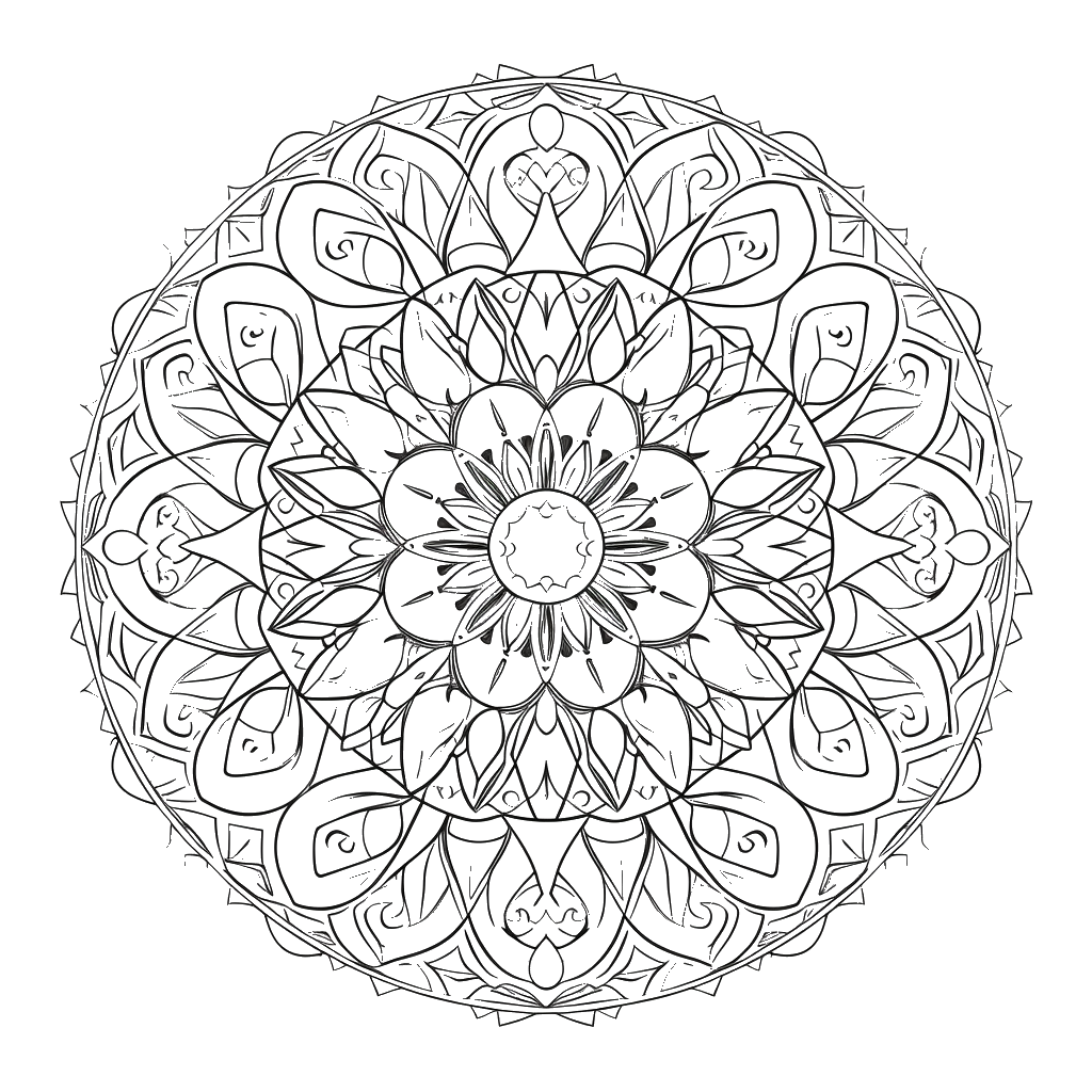 Dibujo de mandalas para colorear 19 listo para imprimir gratis