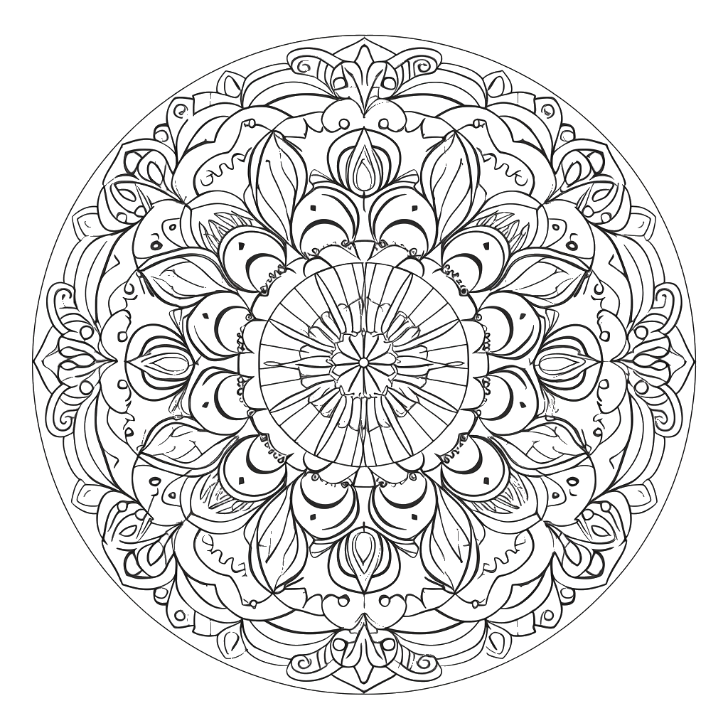 Dibujo de mandalas para colorear 20 listo para imprimir gratis