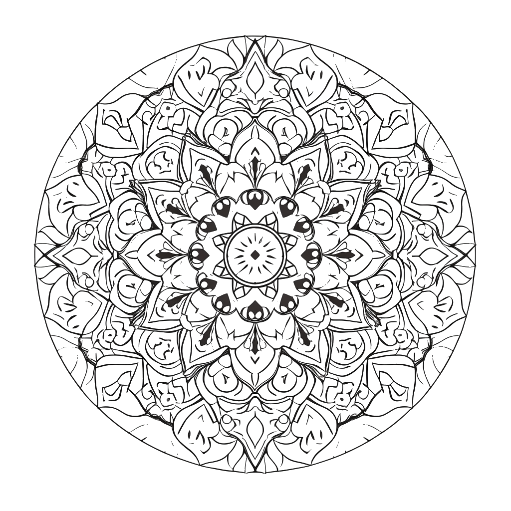 Dibujo de mandalas para colorear 23 listo para imprimir gratis