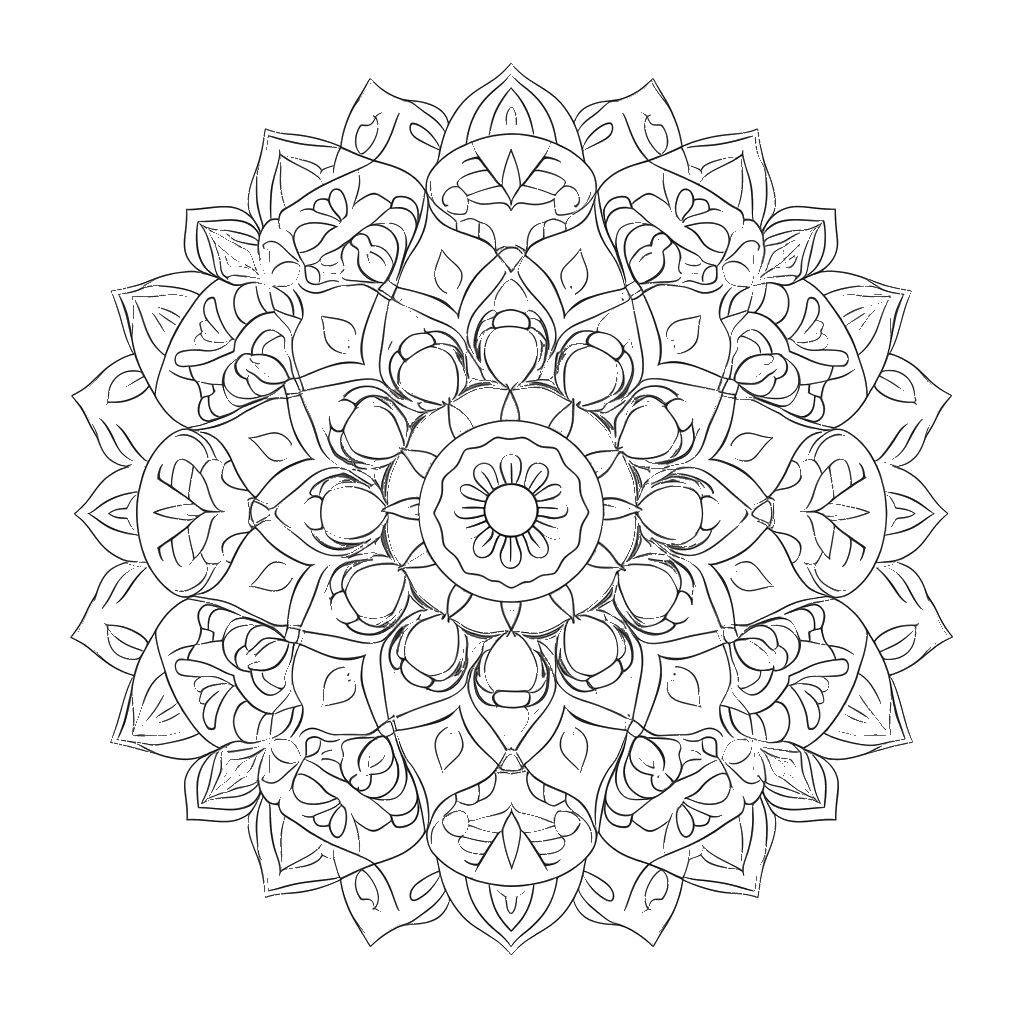 Dibujo de mandalas para colorear 6 listo para imprimir gratis