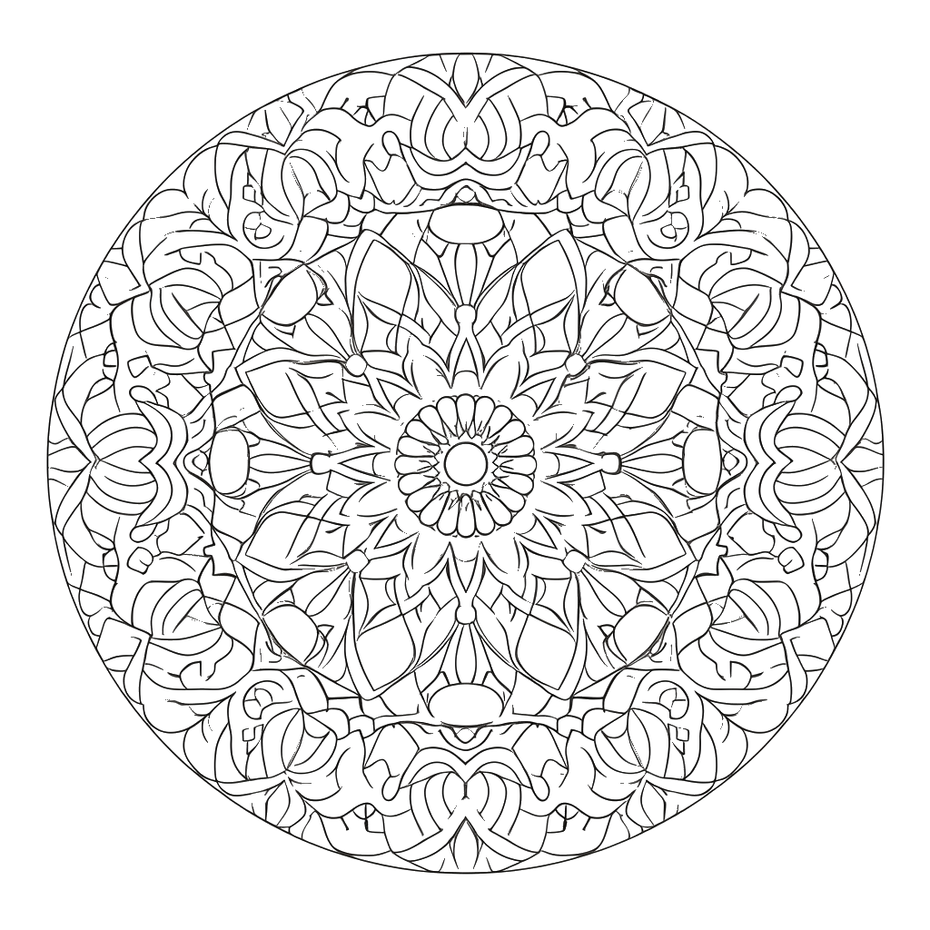Dibujo de mandalas para colorear 7 listo para imprimir gratis