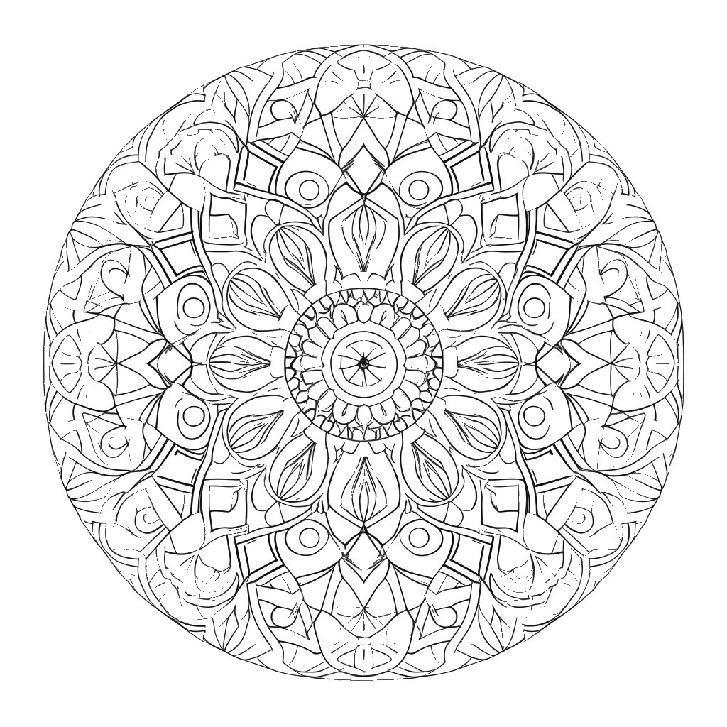Dibujo de mandalas para colorear 8 listo para imprimir gratis