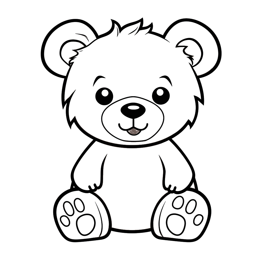 Dibujo de ositos de peluche para colorear (lámina 10) listo para imprimir gratis