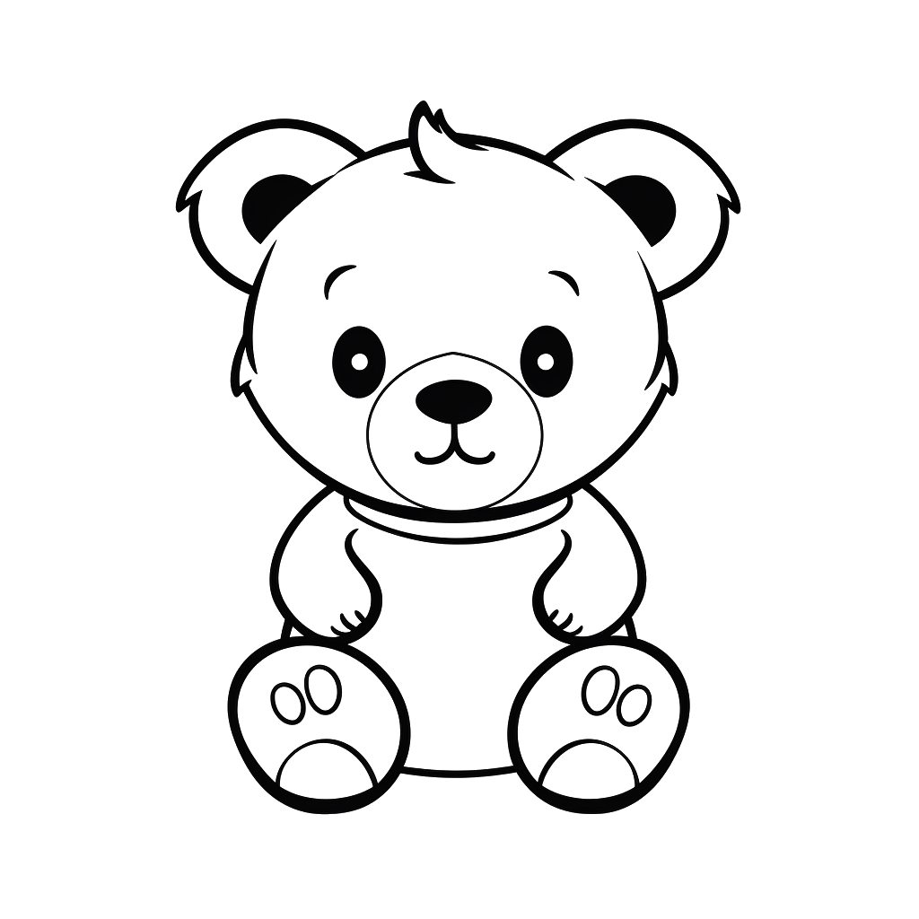 Dibujo de ositos de peluche para colorear (lámina 14) listo para imprimir gratis