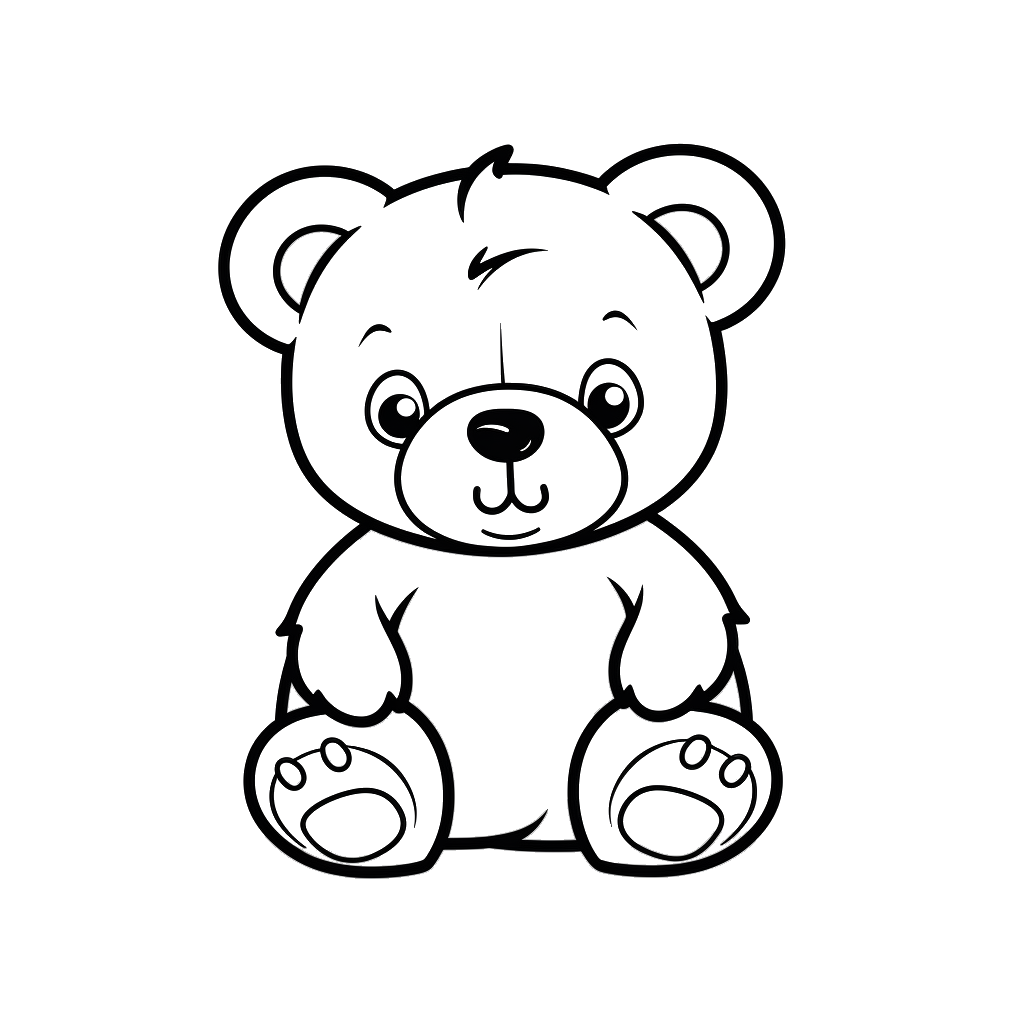 Dibujo de ositos de peluche para colorear (lámina 15) listo para imprimir gratis