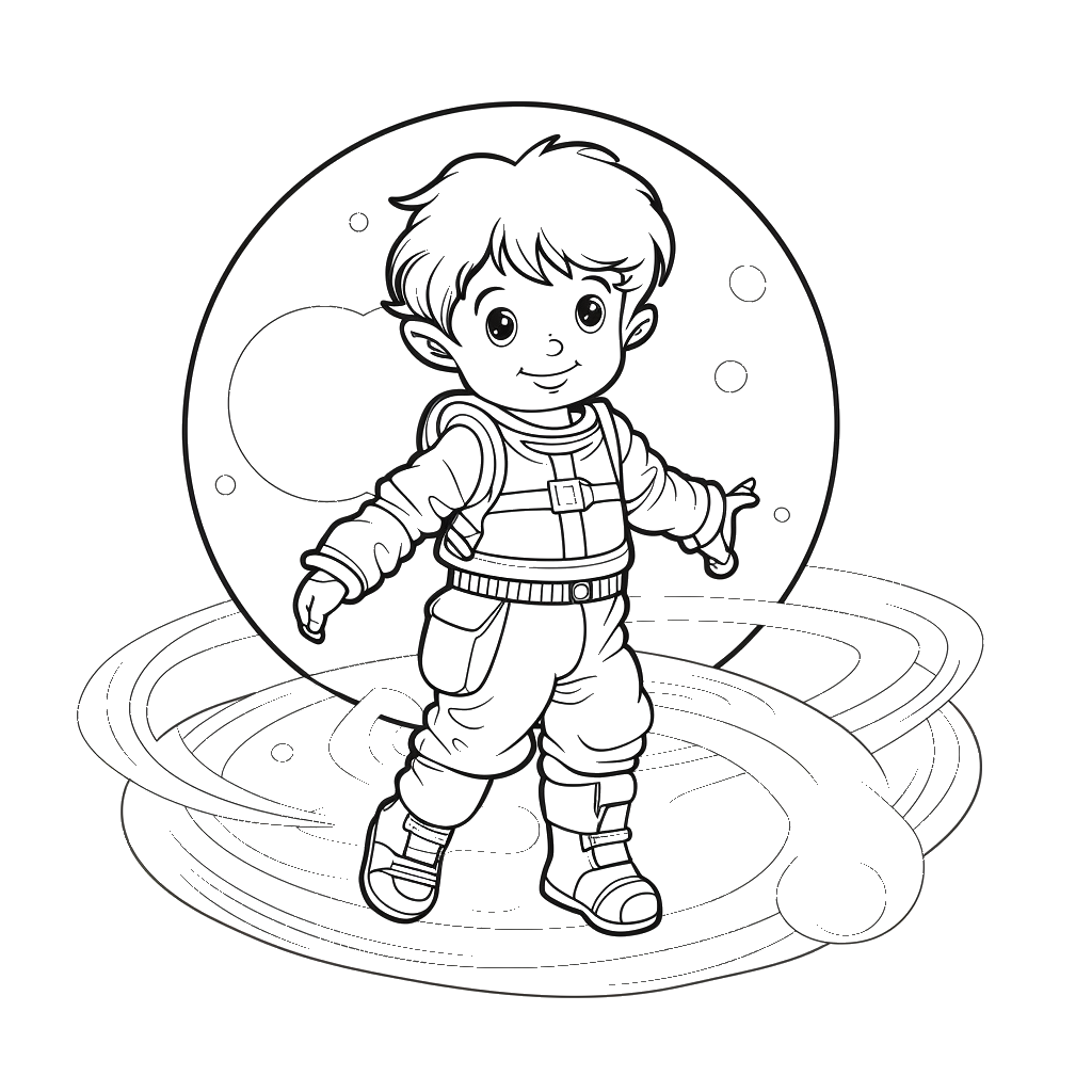 Dibujo de astronautas para colorear 12 listo para imprimir gratis