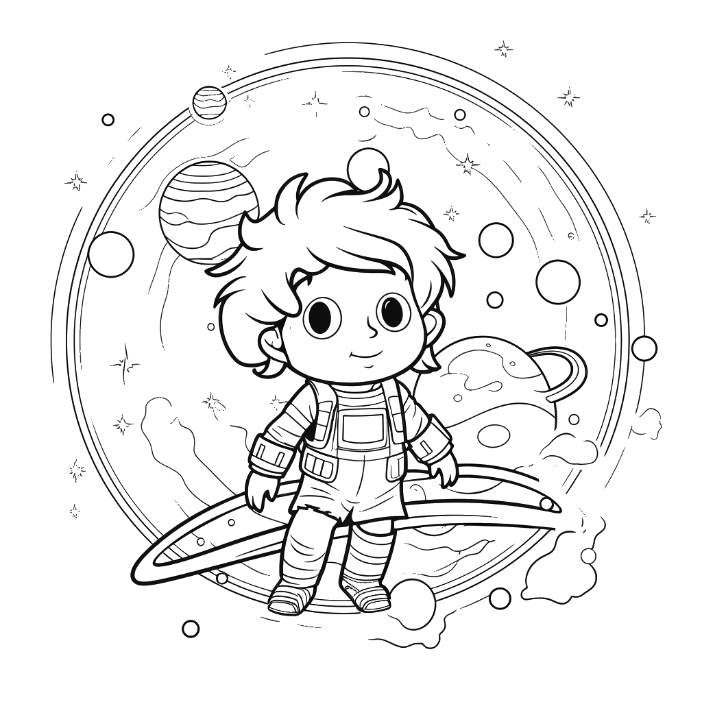 Dibujo de astronautas para colorear 13 listo para imprimir gratis